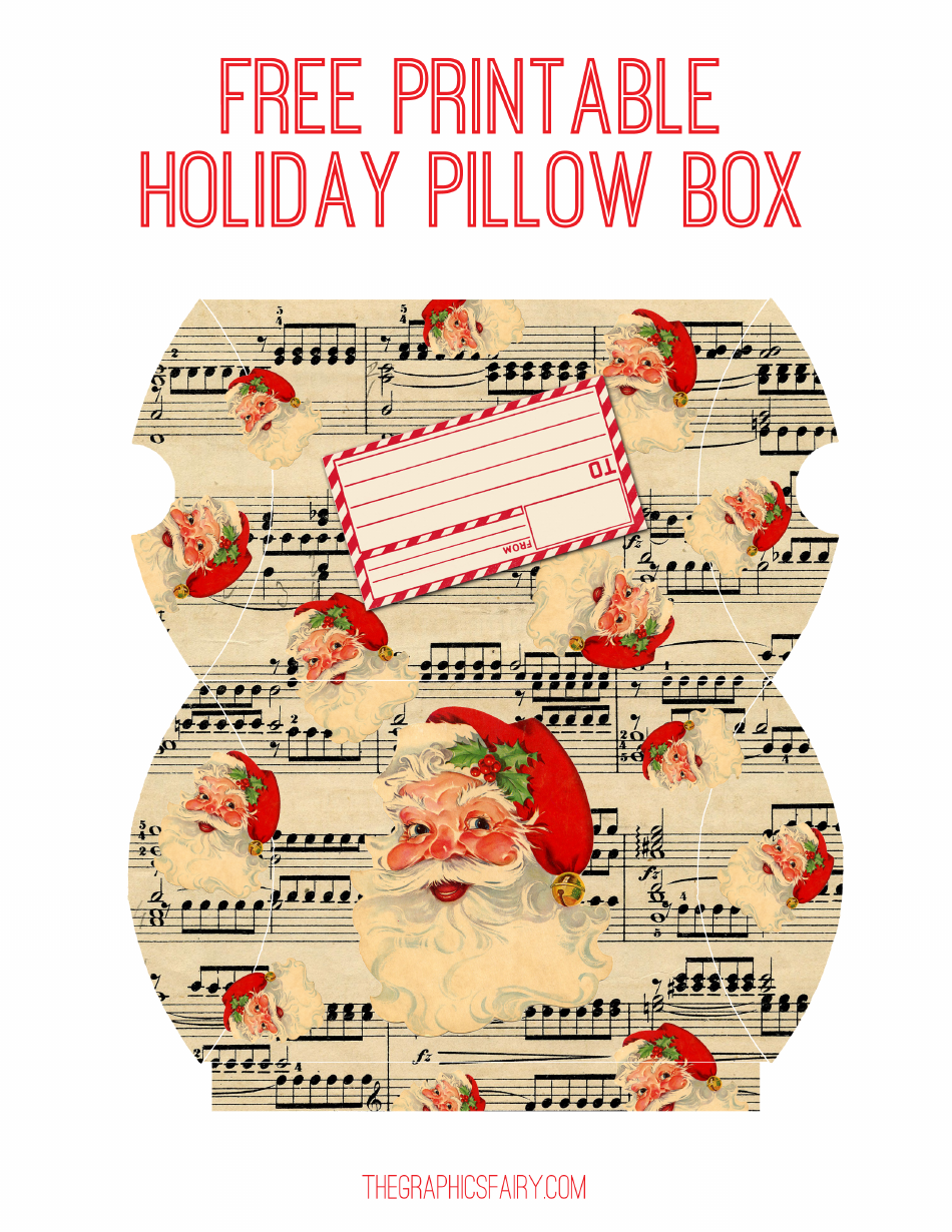 Holiday Pillow Box Template, Page 1