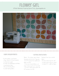 Document preview: Flower Wall Quilt Pattern - Flyawayquilts