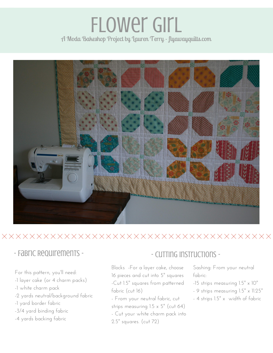 Flower Wall Quilt Pattern Flyawayquilts Download Printable PDF Templateroller