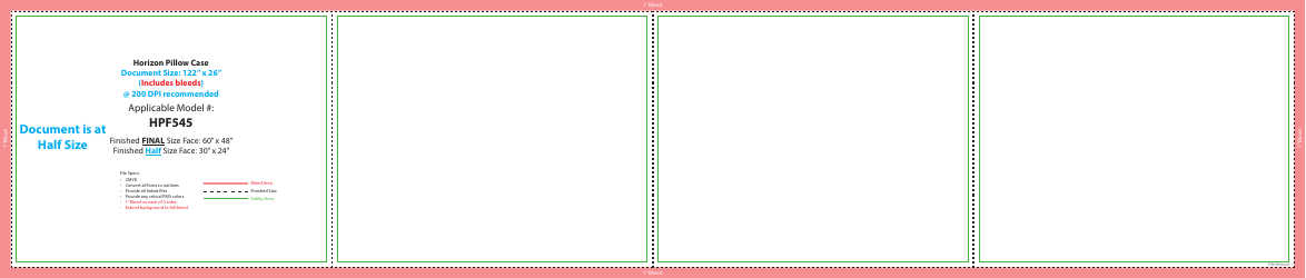 Document preview: Pillow Case Print Template