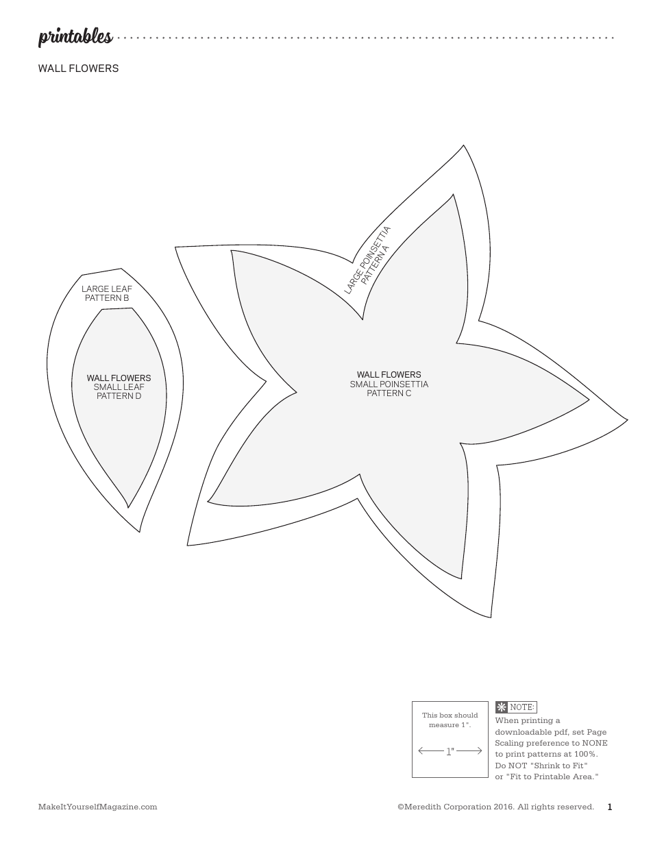 Wall Flower Print Templates - Meredith Operations Corporation