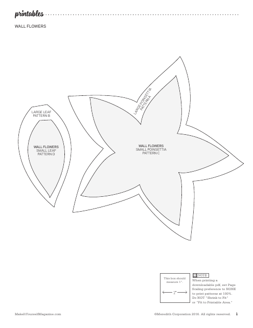 Wall Flower Print Templates - Meredith Operations Corporation