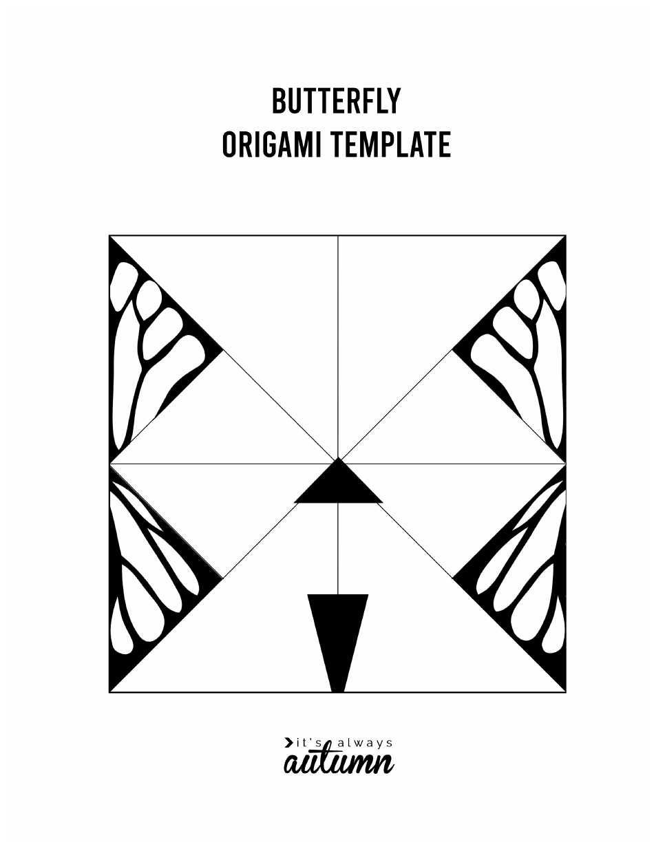 Butterfly Origami Template Download Printable PDF Templateroller