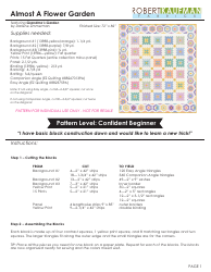 Document preview: Grandma's Flower Garden Quilt Pattern