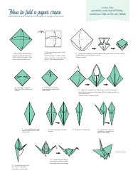Origami Crane Folding Instructions, Page 2