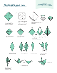 Origami Crane Folding Instructions Download Printable PDF | Templateroller