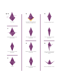 Origami Paper Crane Template, Page 3