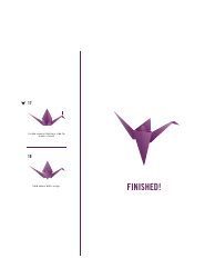 Origami Paper Crane Template, Page 4