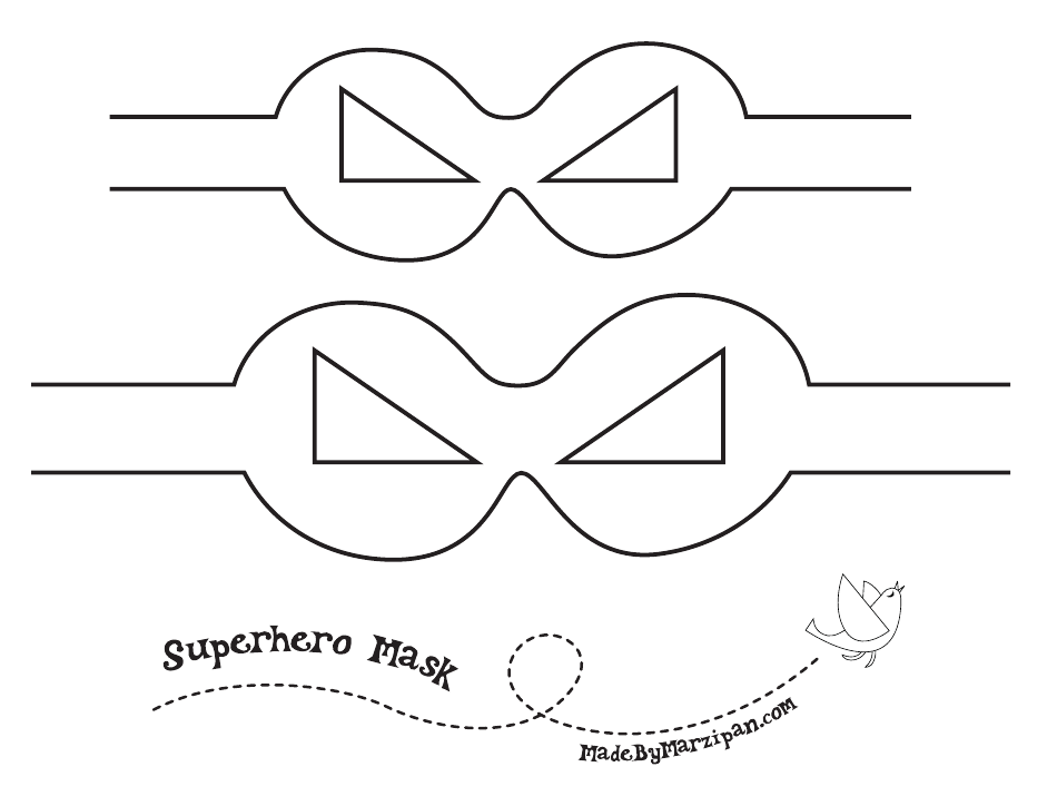 Superhero Mask Templates - Made by Marzipan, Page 1