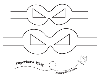 Document preview: Superhero Mask Templates - Made by Marzipan