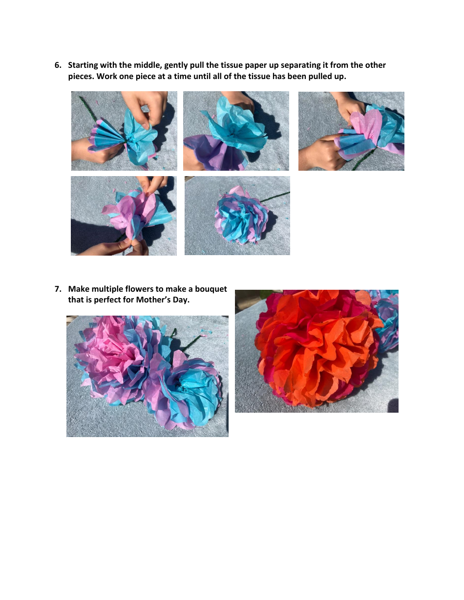 Mothers Day Diy Tissue Paper Flowers Download Printable Pdf Templateroller