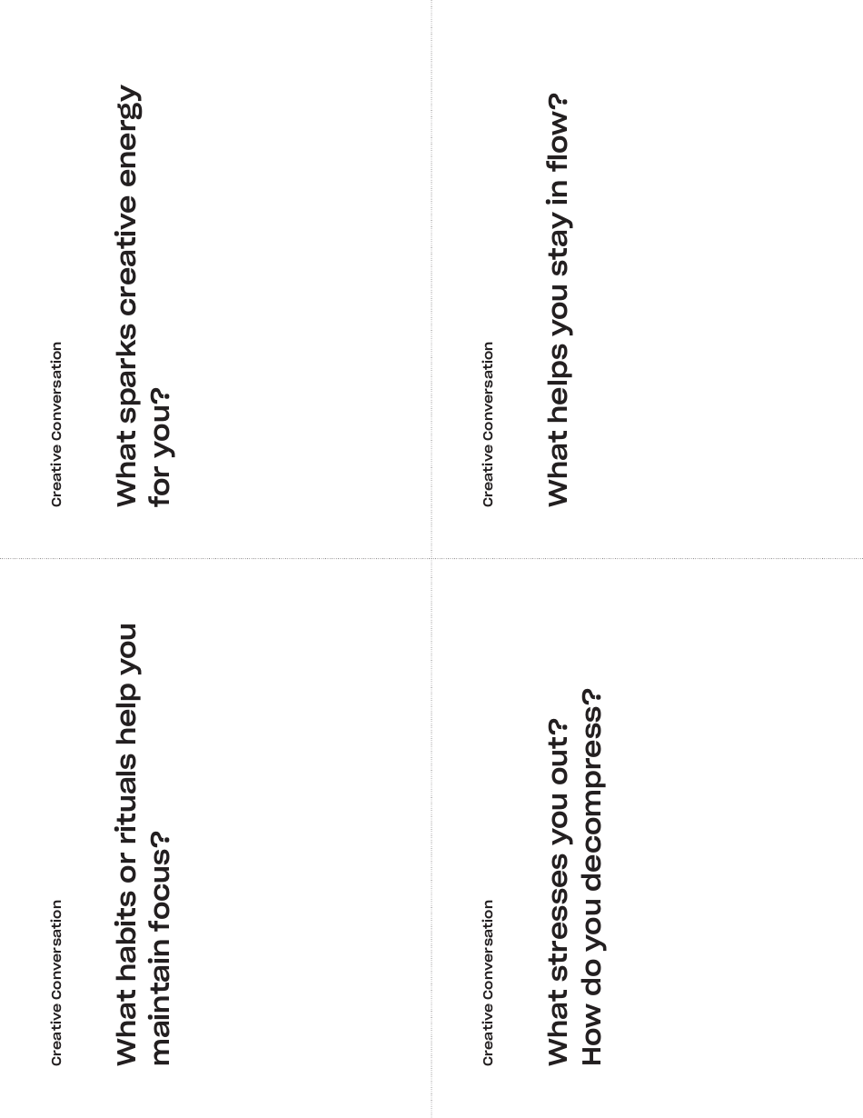 Creative Conversation Card Templates, Page 10