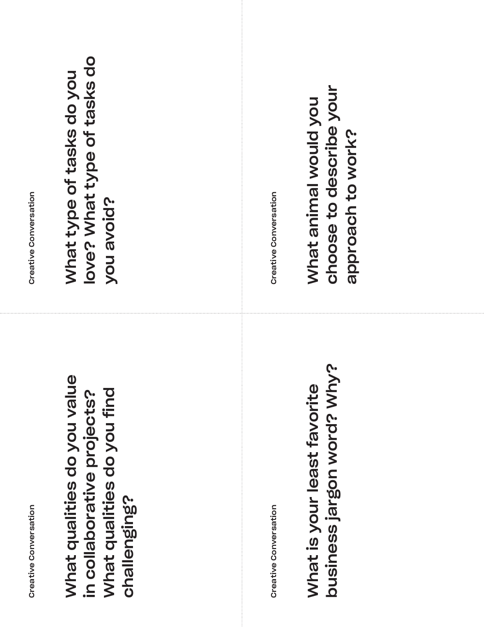 Creative Conversation Card Templates, Page 14