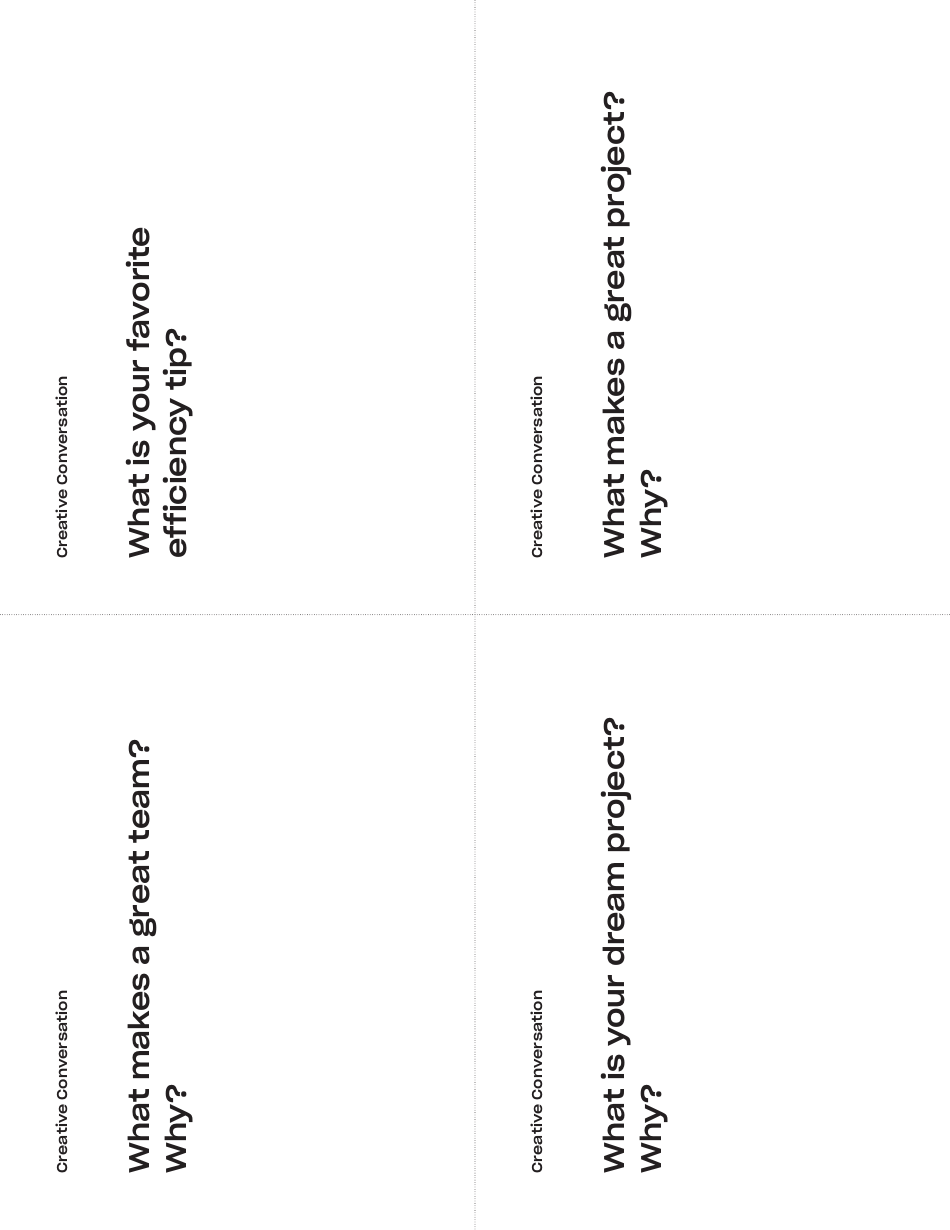 Creative Conversation Card Templates, Page 16