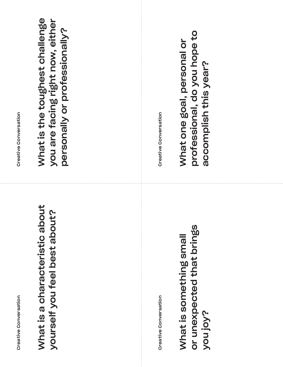 Creative Conversation Card Templates, Page 20