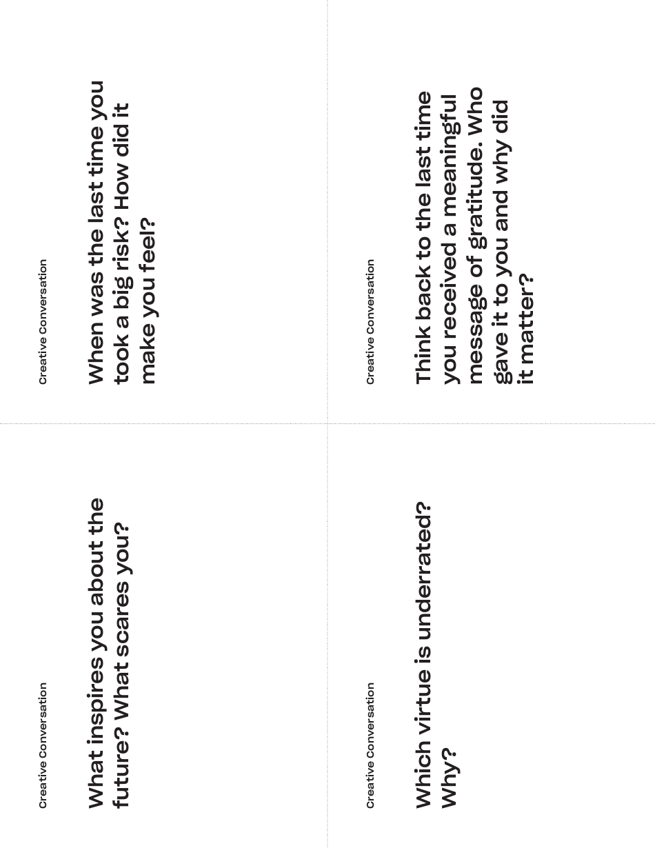 Creative Conversation Card Templates, Page 22
