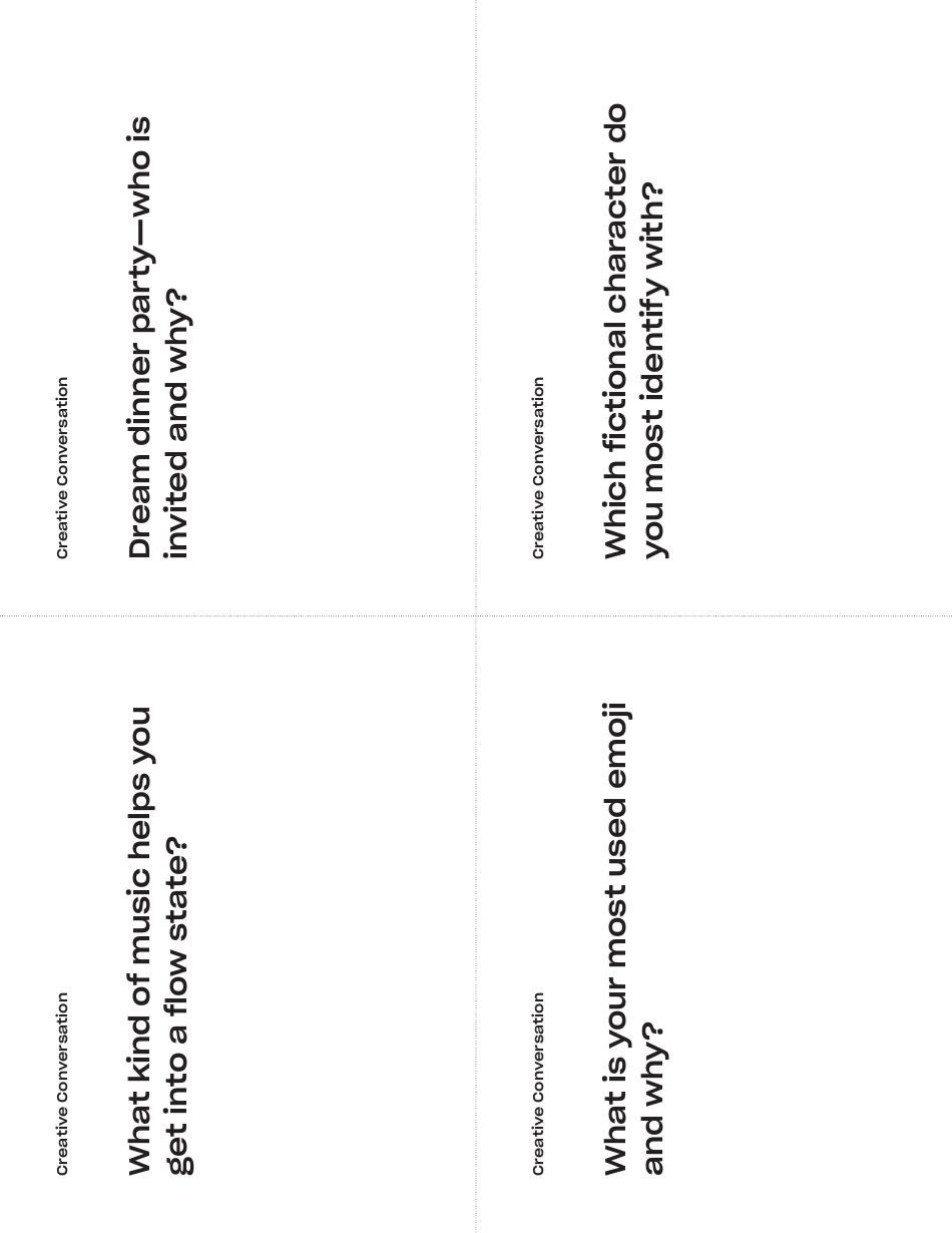 Creative Conversation Card Templates, Page 24