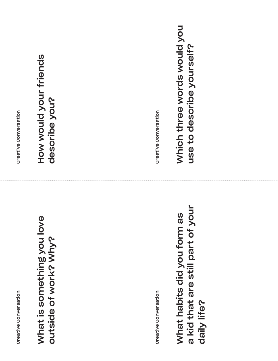 Creative Conversation Card Templates, Page 26