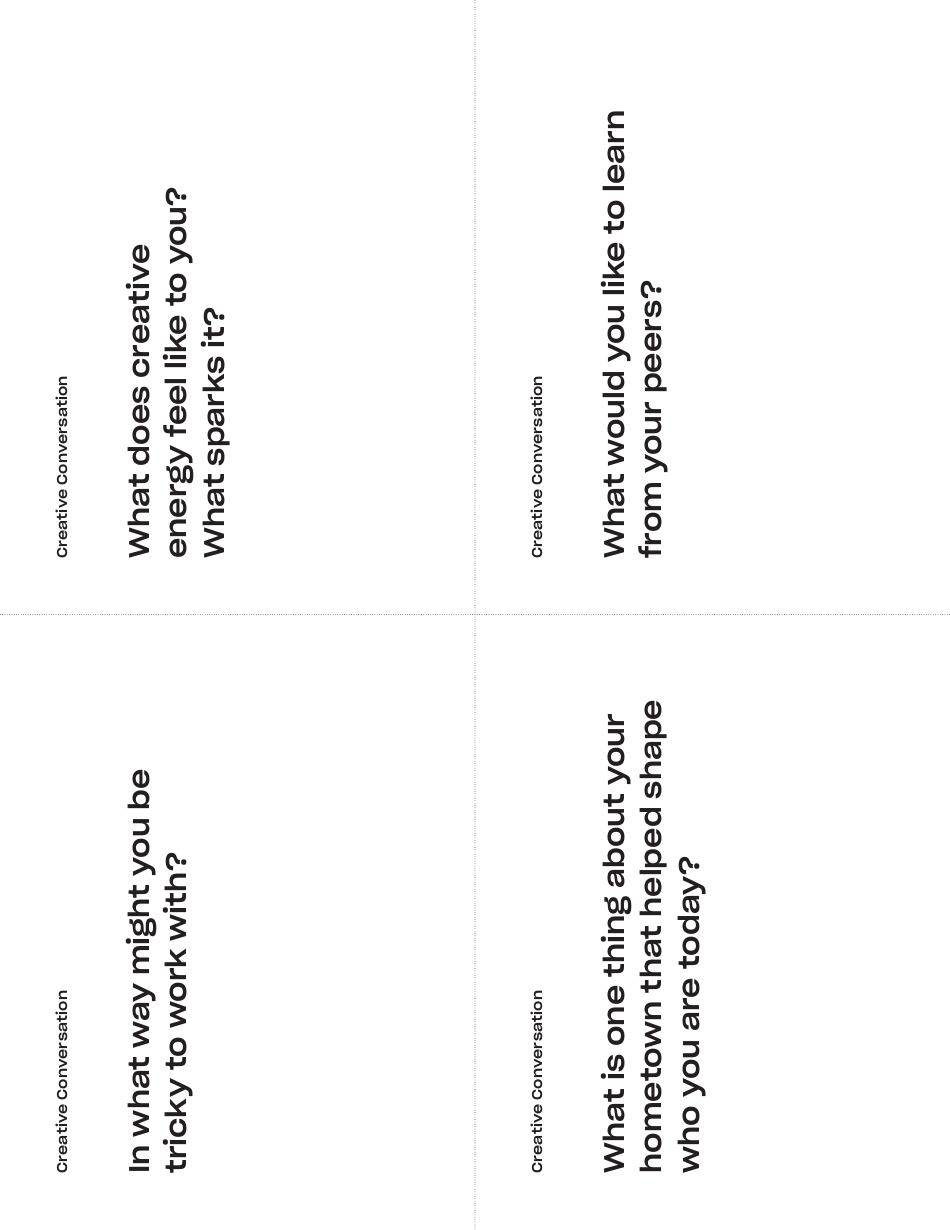 Creative Conversation Card Templates, Page 28