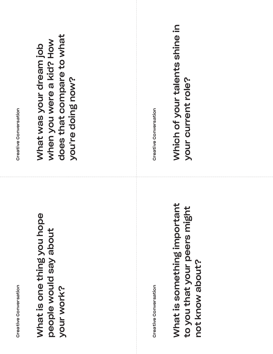 Creative Conversation Card Templates, Page 8