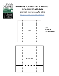 Document preview: Chipboard Box Pattern Template