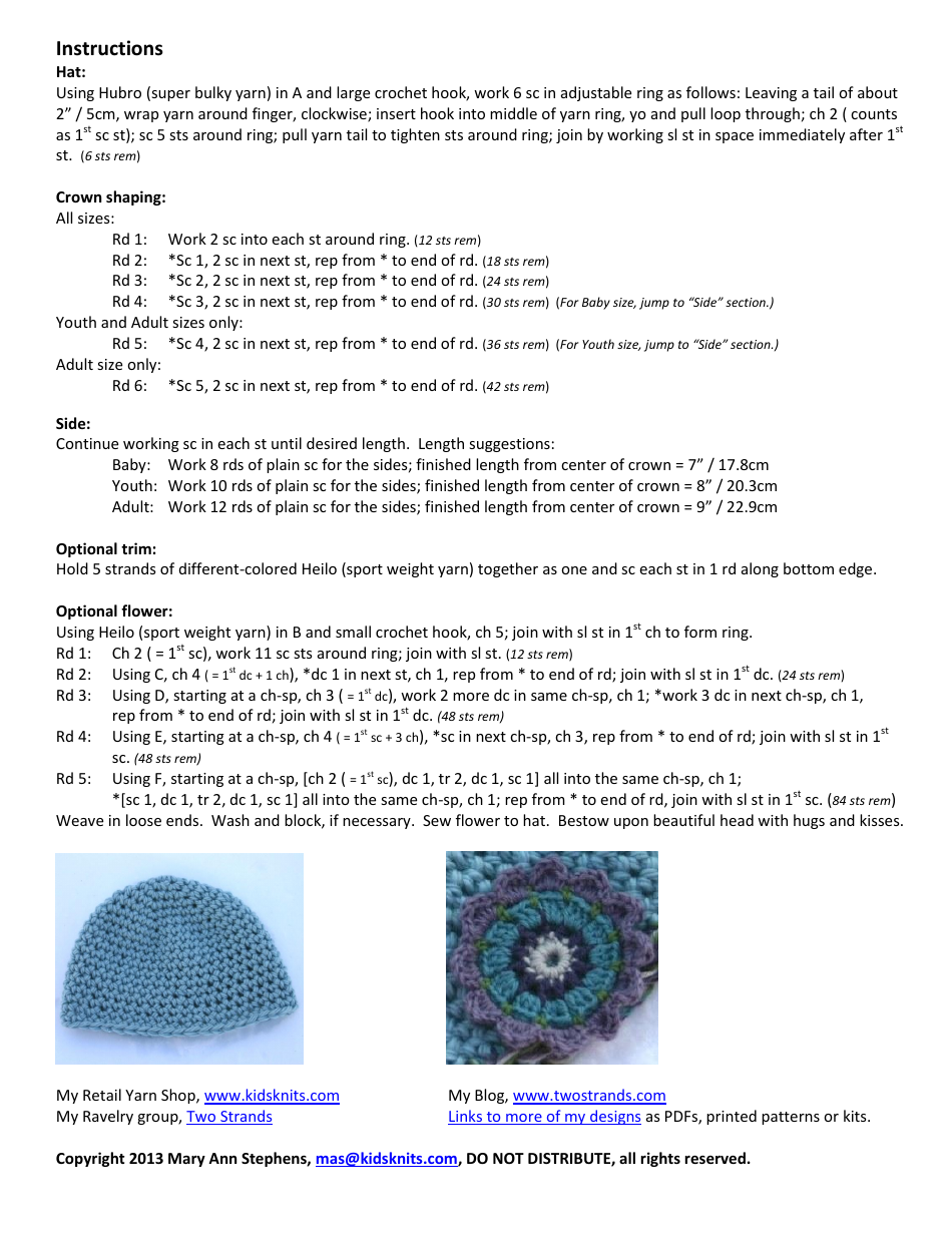 Crochet Hat Pattern, Page 3