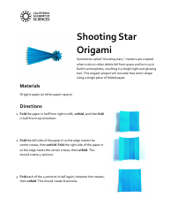 Document preview: Origami Paper Shooting Star Guide