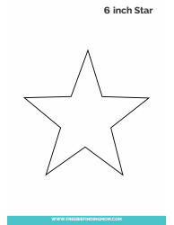Document preview: 6 Inch Star Template