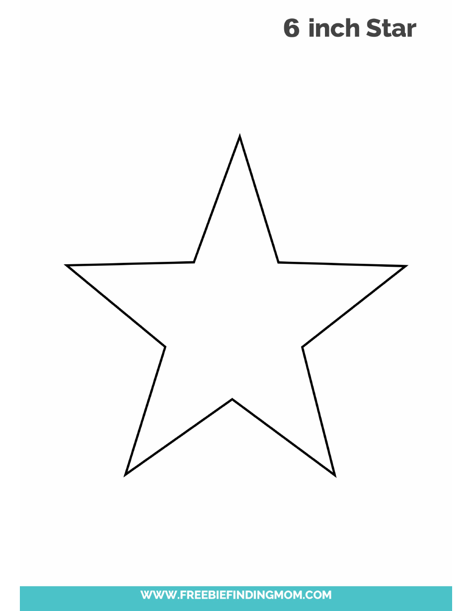 6 Inch Star Template Download Printable PDF Templateroller