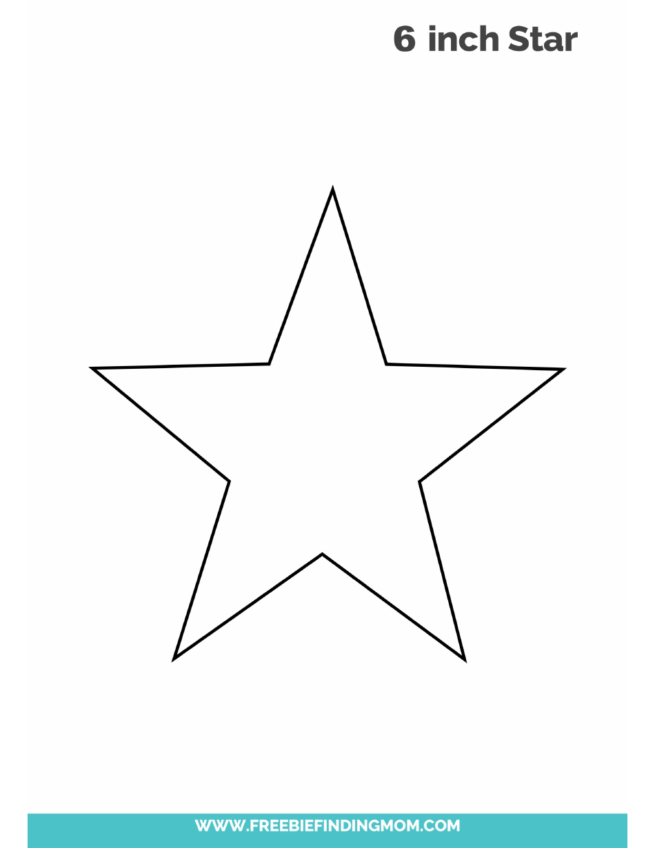 6 Inch Star Template, Page 1