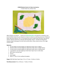 Document preview: Lemon Blanket Section Crochet Pattern