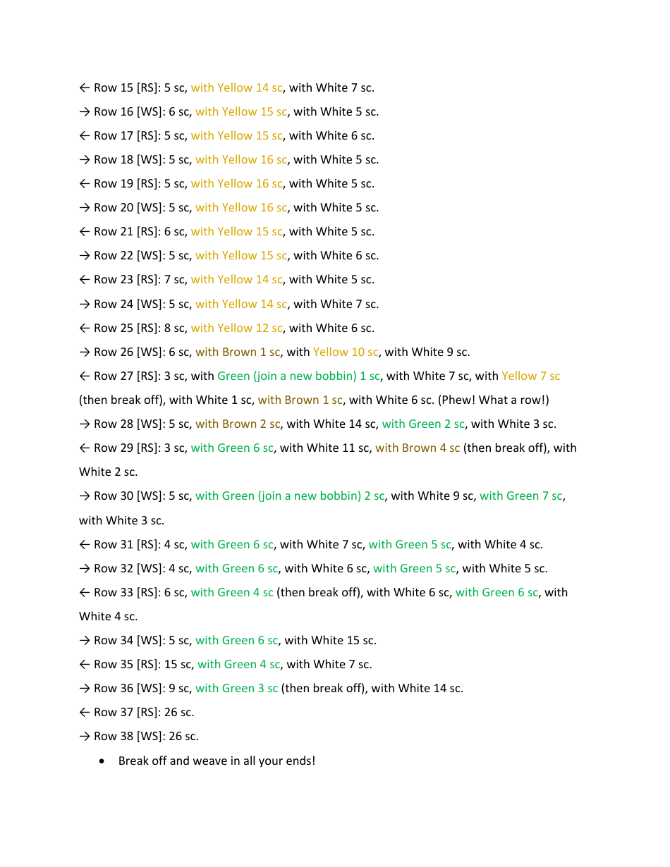 Lemon Blanket Section Crochet Pattern, Page 3