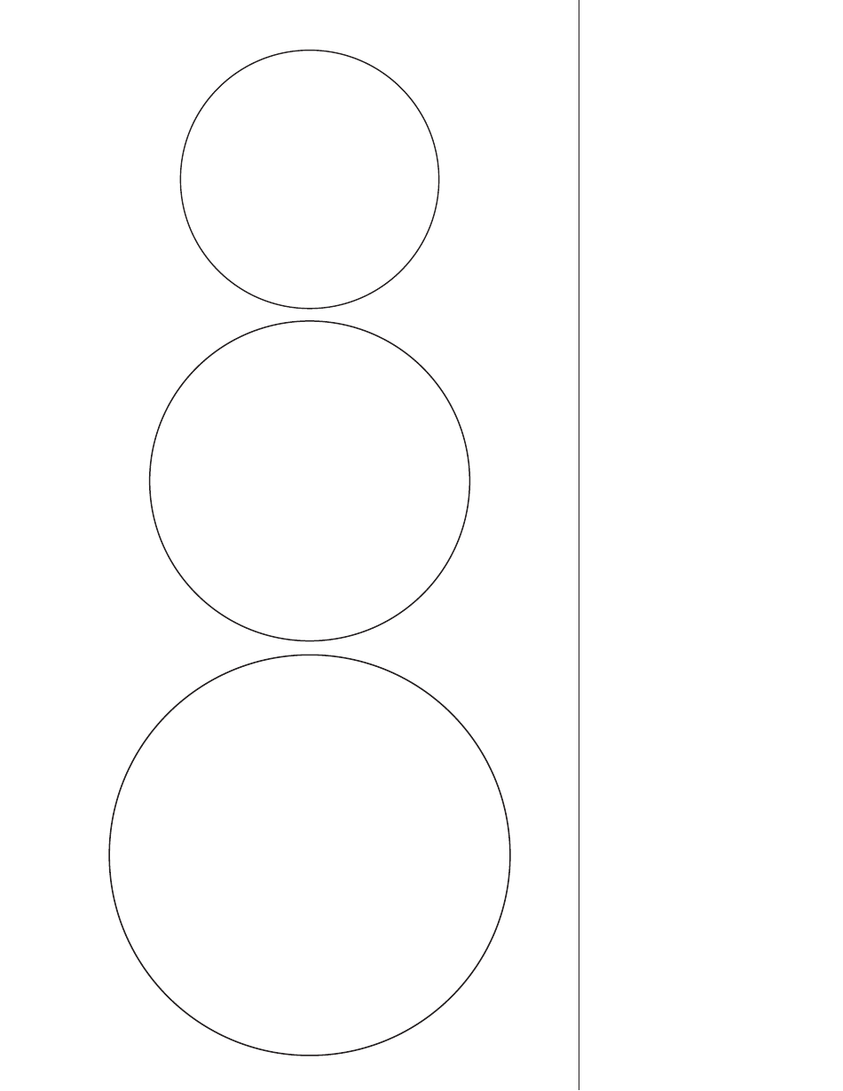 Snowman Circle Outline Templates, Page 1