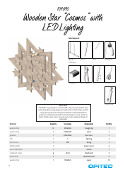 Document preview: Wooden Star With Led Lighting Template