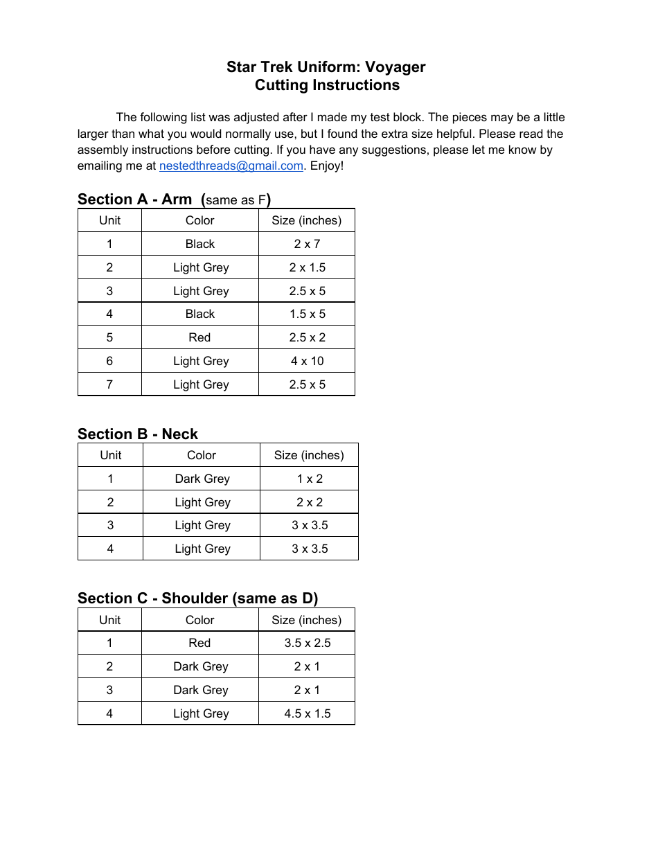 Star Trek Uniform Voyager Template, Page 6
