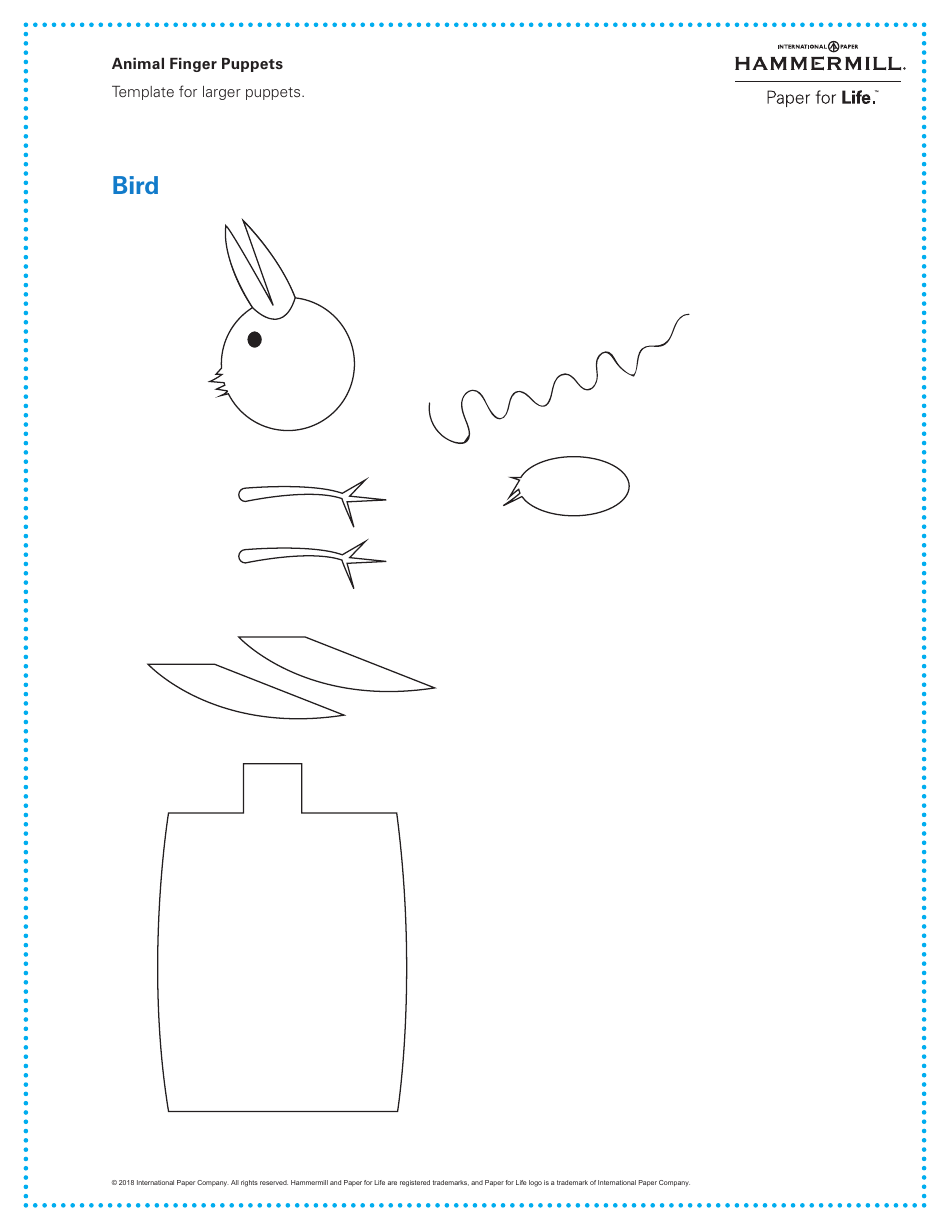 Animal Finger Puppet Templates - International Paper Company, Page 5