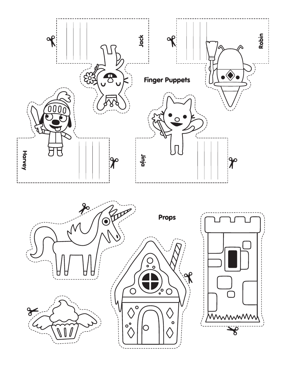 Finger Puppet Theater Templates, Page 3
