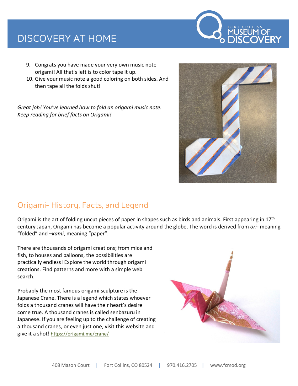 Origami Paper Music Note, Page 4