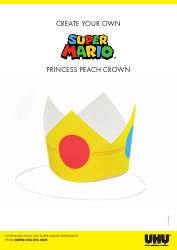 Document preview: Princess Peach Crown Templates - Nintendo