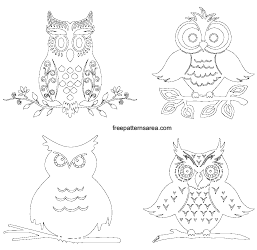 Document preview: Owl Outline Templates