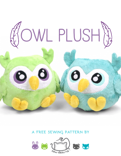 Cute Owl Plush Sewing Templates - Choly Knight