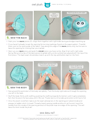 Cute Owl Plush Sewing Templates - Choly Knight, Page 10