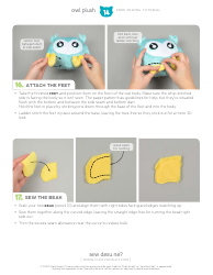 Cute Owl Plush Sewing Templates - Choly Knight, Page 14