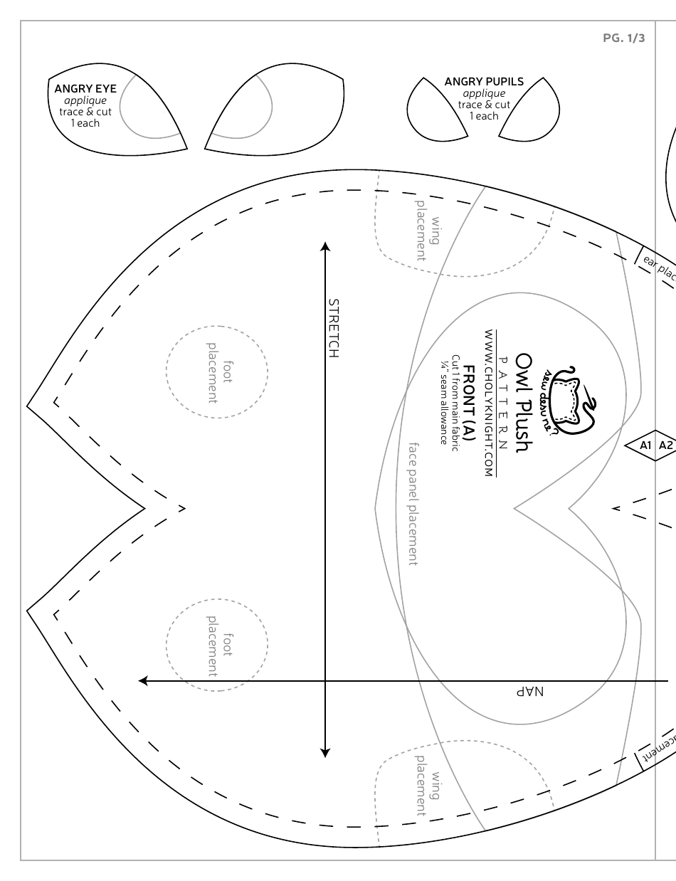 Cute Owl Plush Sewing Templates - Choly Knight, Page 16