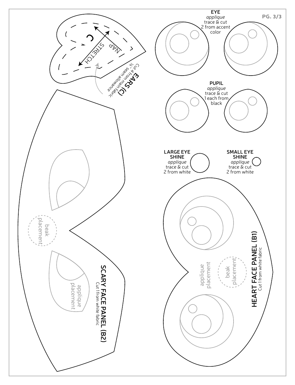 Cute Owl Plush Sewing Templates - Choly Knight, Page 18