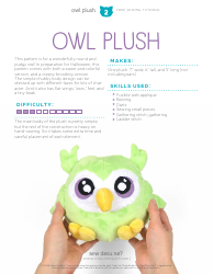 Cute Owl Plush Sewing Templates - Choly Knight, Page 2