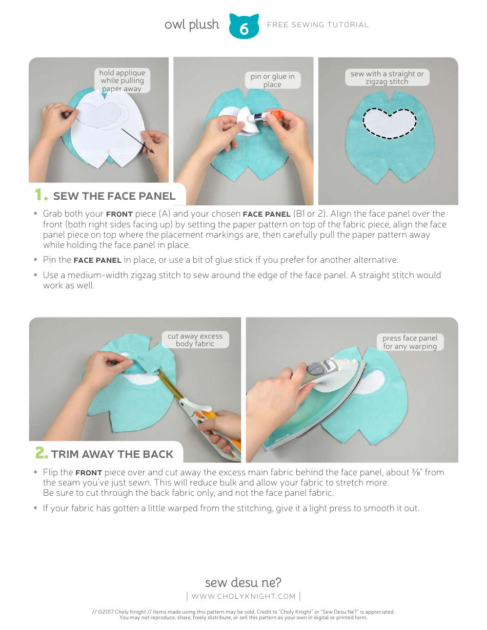 Cute Owl Plush Sewing Templates - Choly Knight, Page 6