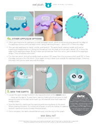 Cute Owl Plush Sewing Templates - Choly Knight, Page 8
