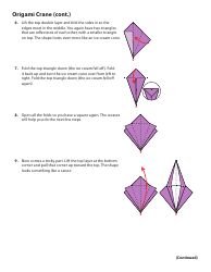 Origami Paper Crane - Violet, Page 2