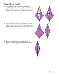 Origami Paper Crane - Violet, Page 3